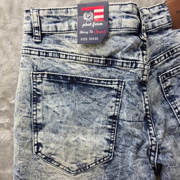 Phat Farm Skinny Jeans 30x30 NWT Ice Blue - Picture 8 of 15